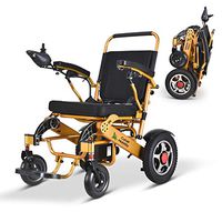 Culver Mobility Electric Power Wheelchair Scooter Fold Lightweight Folding Safe Electric Wheelchair Motorized FDA Approved Aviation Travel (Free Wheelchair RAMP Gift) (Bronze-19 inc)