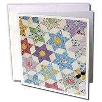 3dRose Calico Jewish Stars - Greeting Cards, 6 x 6 inches, set of 6 (gc_34752_1)