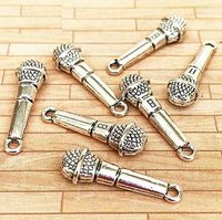 1:12 Dollhouse Miniature Silver Microphone For Doll House DIY Landscape Scene @