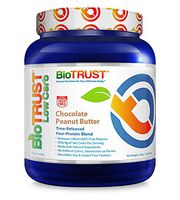 BioTrust Low Carb Natural and Delicious Protein Powder Whey and Casein Blend from Grass-Fed Hormone Free Cows, Non GMO, Soy Free, Gluten Free, Hormone and Antibiotic Free, Chocolate Peanut Butter