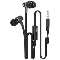 AutumnFall 3.5mm In Ear Headphones Wired Earphones Passive Noise Cancellating Earbuds Headphones with Mic (Black)
