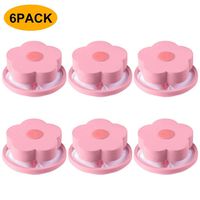Matoen Washing Machine Universal Float Filter Bag Floating Pet Fur Catcher Filtering Hair Removal Device Wool Cleaning Supplies (Pink, 6PC)