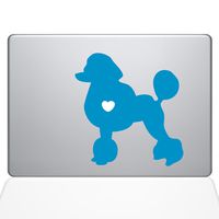The Decal Guru I Love My Poodle Decal Vinyl Sticker, 13" MacBook Pro (2016 & Newer Models), Light Blue (1474-MAC-13X-LB)