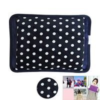 HJHY@ Rechargeable Electric Hot Water Bottle Large Insulation Warmer Camping Reusable Big Hot Water Bag Natural Classic Covers Housewares New Hot Water Pack Quick Pain Reliefdark Blue