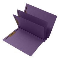 14 Pt. Lavender Classification Folders, Full Cut End Tab, Letter Size, 2 Dividers (Box of 15)