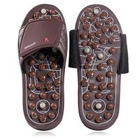 BYRIVER Acupressure Plantar Fasciitis Foot Massager Mindinsole, Jade Stone Indoor Massage Slippers Shoes, Reflexology Sandals for Men Women