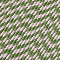 Aardvark Kelly Green Striped Paper Drinking Straws (Qty of 100 - Made in USA)