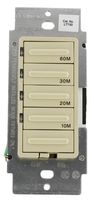 Leviton LTT60-1LI Decora 600W Incandescent/5A Resistive 10-20-30-60 Minute Preset Countdown Timer, Single Pole, Ivory