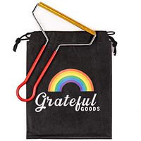 Gratefull Goods Lint Remover, Anti Static Aluminum Clothes Fuzz Sweater Shaver - Reusable Double Sided Travel Roller Brush for Lint, Pet Hair on Clothes and Furniture Lifetime Replacement (Black)