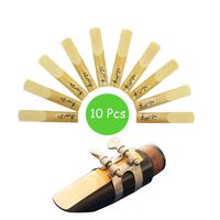 Suewio Bb Clarinet Traditional Reeds, Strength 2.5, 10 Pack with Portable Case