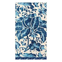 Caspari Plantation Print Paper Guest Towel Napkins in Indigo, Four Packs of 15