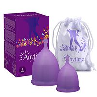 Anytime Feminine Hygiene Lady Cup Menstrual Cup Wholesale Reusable Medical Grade Silicone for Women Menstruation (Purple)