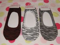 6 Pairs Women Girls Lace No Show Foot Heel /Liner Sock/Socks--zebra Design-free Shipping