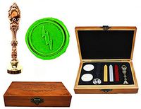 MNYR Vintage Lightning Nature Luxury Wood Box Red Brass Metal Peacock Wedding Invitations Gift Cards Paper Stationary Envelope Seals Custom Logo Wax Seal Sealing Stamp Stick Melting Spoon Gift Box Kit