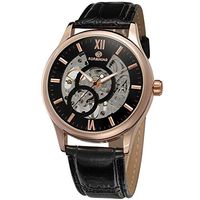 FORSINING Hollow Design Leather Skeleton Watch Men Business Automatic Mechanical Wrist Luxury Watches