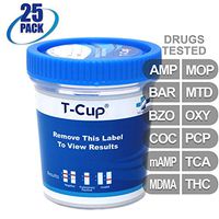 MiCare [25pk] - 12-Panel Multi Drug Test Cup (AMP/BAR/BZO/COC/mAMP/MDMA/MOP/MTD/OXY/PCP/TCA/THC) #MI-TDOA-7125