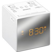 Sony Compact AM/FM Dual Alarm Clock Radio with Large Easy to Read Backlit LCD Display