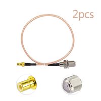 wlaniot SMB to F Adapter Cable SMB Male to F Female Coax Pigtail with RG316 Coaxial Cable (1Ft 30cm) for Sirius XM Satellite Radio Antenna 2 Pcs