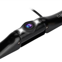 [One-Button Control Car Rear View Camera Night Vision] YIMU YM-4038 170° Viewing Angle Waterproof Auto Rearview Reverse Backup Camera HD for Vehicle License Plate Mount, Aluminum Alloy