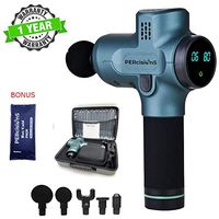 PERCISIONS Muscle Massage Gun Touch Screen with 5 Massage Heads (Green)