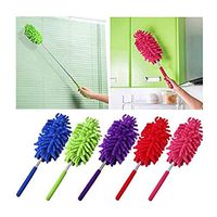 Lanbter Durable Adjustable Handle Length Dust Brush Hand Duster Washable Dusting for Home Office Car