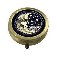 LCTCKP Sun and Moon Custom Fashion Hot Bronze Pill Box Western Medicine Tablet Decorative Box