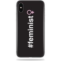 MightySkins Skin Compatible with Apple iPhone X - Feminist | Protective, Durable, and Unique Vinyl Decal wrap Cover | Easy to Apply, Remove, and Change Styles | Made in The USA