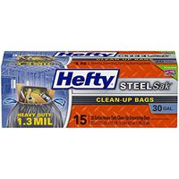 Hefty SteelSak Heavy Duty Trash Bags, 30 Gallon, 15 Count