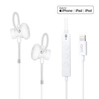 [Apple MFi Certified] Ligtning Headphones Earbuds Earphones with Mic Volume Siri Control, Lightning Connector Ear Buds Compatible with iPhone X / 8/8 Plus/7 / 7P iPad and More, Wired Headset White