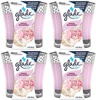 Glade Scented Candle - Angel Whispers - Infused With Essential Oils - Net Wt. 3.4 OZ (96.3 g) Per Candle - Pack of 4 Candles