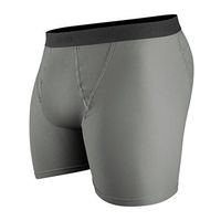 3KB Men's Performance Boxer Briefs Commando Style, Dark Steel, Size: Medium - 2 Pk