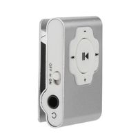 MP3 Player, Tuscom Mini Portable USB MP3 Player Support Micro SD TF Card 32GB, Clip Music Player, MP4 Player, Video/Media/Music Player for Sport and Music Lovers (Silver)