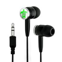Hibiscus Turtle Novelty in-Ear Earbud Headphones - Black