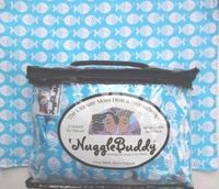 'NUGGLEBUDDY NEW! Microwavable Moist Heat & Aromatherapy Organic Rice Pack. Cozy Flannel, SO Adorable"GUPPY" Fabric with SEA LAVENDER Aromatherapy or UNSCENTED! The Perfect Gift Idea! (Unscented)