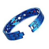 HiTreasure Power 4 Elements Titanium Steel Magnetic Therapy Bracelet for Arthritis Carpal Tunnel Men Women
