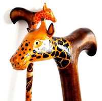 35 inch Giraffe Cane Walking Stick Wooden Handmade Men's Accessories