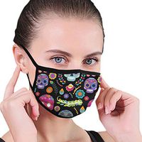 YOFFYO Sugar Skull Versatile Dustproof Earloop Face Covers for Women Men, Pollen Climbing Climbing Half Face Mouth Cover - Anti Allergy Face and Nose Cover