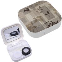 Portable Contact Lens Case Box Travel Kit Mirror + Bottle + Tweezers Container Holder [ Delicate Curl ]