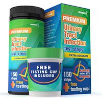(Free Testing Cup and 150 Urine Strips) |Urinary Tract Infection (UTI) Test Kit | Test Women, Men and Pets | Leukocytes, Nitrites and pH | Home Early Detection for Better Kidney and Bladder Health