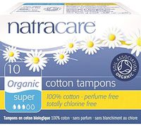 Natracare - 209277 - Organic Non-Applicator Super 10 Count Non-Chlorine Bleached (GMO-Free) 100% Cotton Tampons (a)