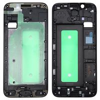 JUNXI Phone case Phone Cover Galaxy J730 Front Housing LCD Frame Bezel Plate(Black) (Color : Black)