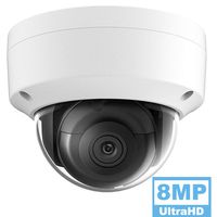 8MP 4K UltraHD Outdoor Security POE IP Camera OEM-DS-2CD2185FWD-I, 2.8Lens, 98ft Night Vision Dome Camera, Smart H.265+, SD Card Slot, WDR DNR, IP67 IK10, ONVIF