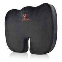 SlickFlames Premuim Coccyx Orthopedic Seat Cushion- Design to Relieve Back Pain, Sciatica and Tailbone Pain-Great for Cars, Office Chairs, Wheelchairs