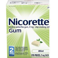 Nicorette Nicotine Gum to Stop Smoking, 2mg, Mint, 170 Count