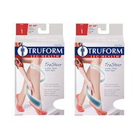 Truform Compression 30-40 mmHg Sheer Knee High Stockings Black, Small, 2 Count