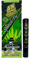 Herb Airtight Tube Pocket Protector with Kingpin Spanish Fly Hemp Wraps 1 Count DC Crafts Nation- Happy Face