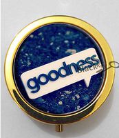 BlackKey Goodness Beautiful Inspirational Word 3-Compartment Decorative Pocket Gift Box Case Organizer for Pill, Color 2 -1749