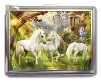 Unicorn Cigarette Case Lighter or Wallet Business Card Holder