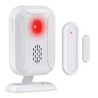 Wsdcam Wireless Door Open Chime (Operating Range - 900FT | 36 Chime Tunes | 4 Volume Levels | LED Flashing Light) - 1 Magnetic Door Alarm Sensor, 1 Receiver Battery Operated