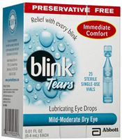blink Tears Lubricating Eye Drops Mild-Moderate Dry Eye 25 Each (Pack of 11)